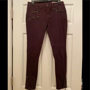 Rag and Bone Wine mid rise skinny ankle jean